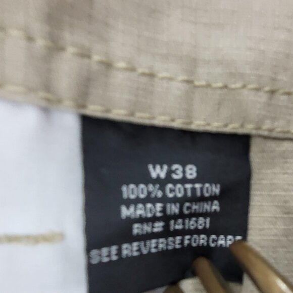 NEW Architect Shorts Mens 38 Tan Khaki Cargo Beige Pockets Long 100% Cotton NWT - Picture 3 of 15